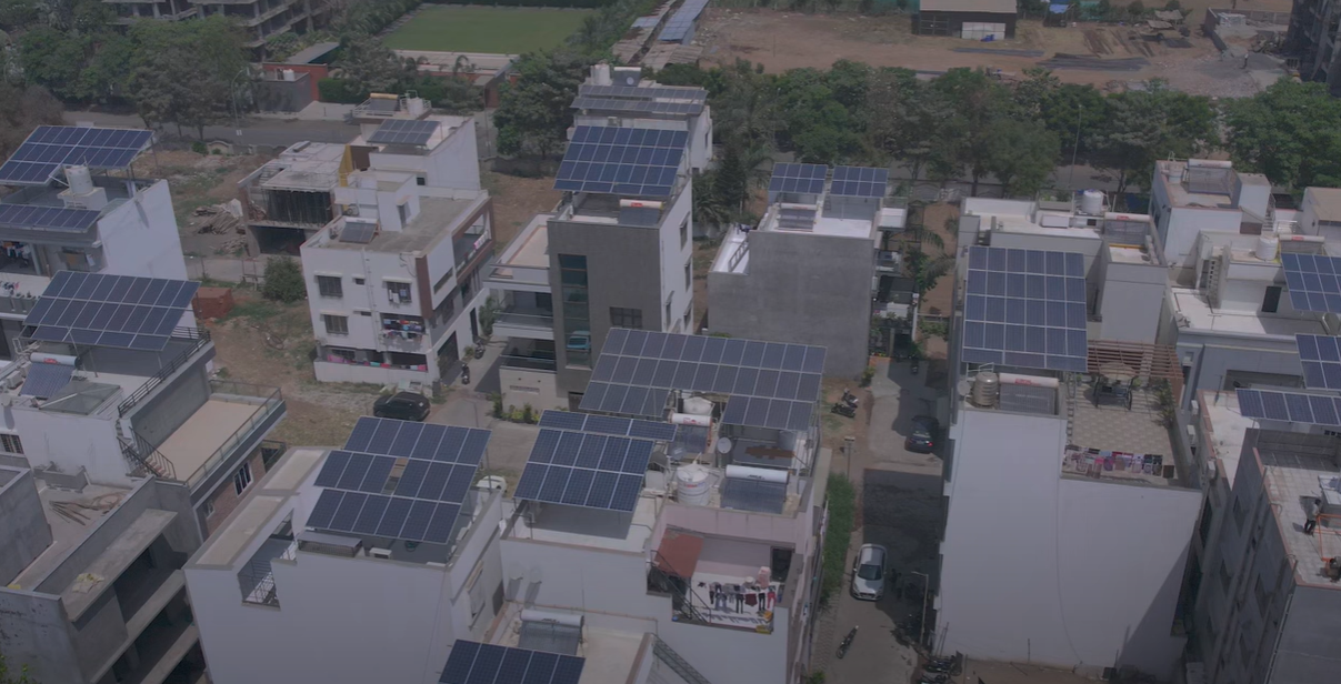 Installed Solar Panel Top View